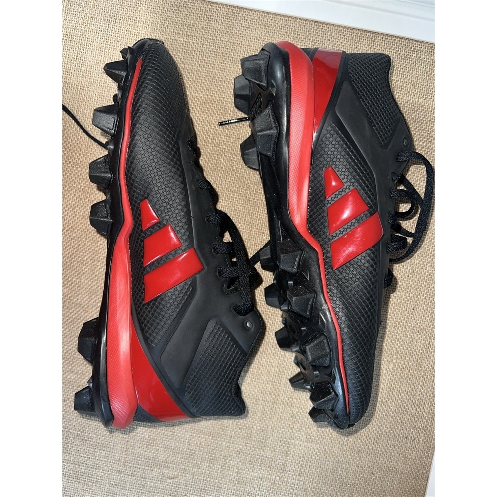 Adidas Mens Adizero Impact .2 MD Football Cleats Black & Red IF5102 Size 7 - Picture 6 of 11
